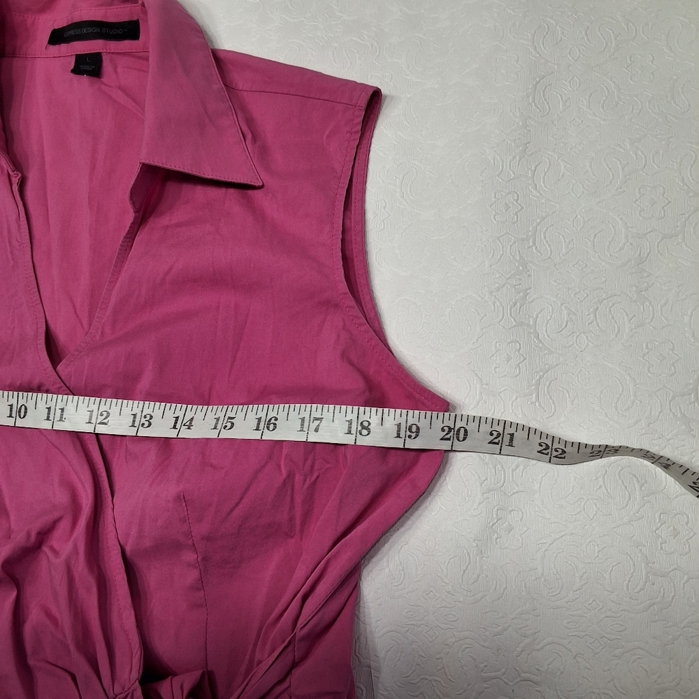 Express Design Studio Top Pink Wrap Shirt Blouse Size L . - Picture 6 of 9